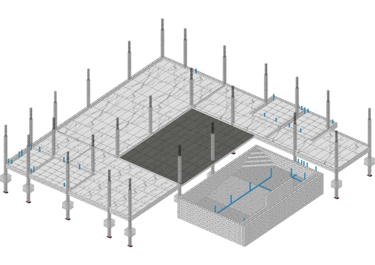 Foundation step 4: large-format floor tiles